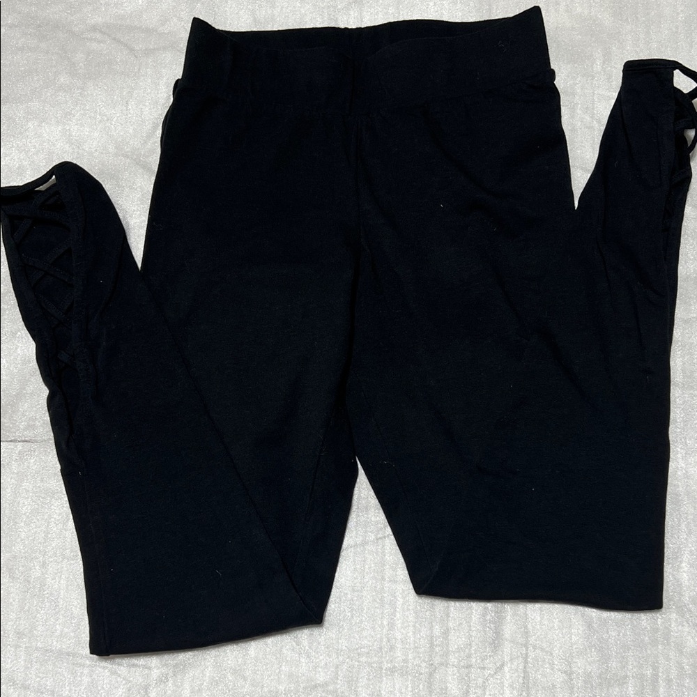 Old Navy Black Leggings with Side Cutouts
